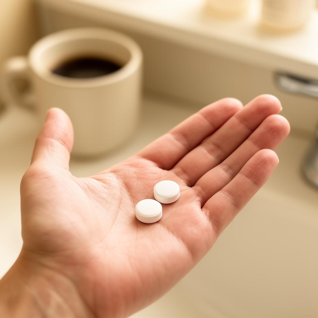 Hand holding two chewables